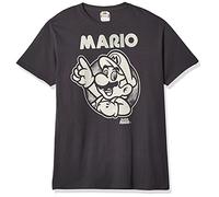 Nintendo Men's So Mario T-Shirt, Charcoal, Medium