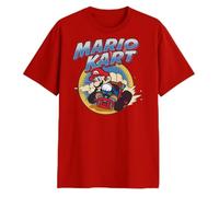 Nintendo Super Mario Kart Vintage Racing Drift T-Shirt, Rot/Ausflug, einfarbig (Getaway Solids), 3X-Groß