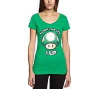 Nintendo T-Shirt (Damen)-M- Extend Your Life,grün
