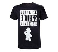Nintendo T-Shirt -L- Breaking Bricks, schwarz