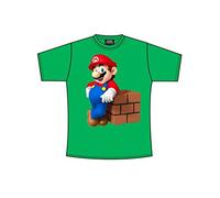 Nintendo T-Shirt -L- Mario Block, grün
