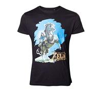 Nintendo TS590320ZEL-L - Legend of Zelda Breath of The Wild Link on his Horse T-Shirt, Male, Large, Black (TS590320ZEL-L)