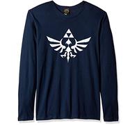 Nintendo Unisex-Erwachsene Triumphant Triforce Shirt The Legend of Zelda Hemd, Blau/langärmlig, Large