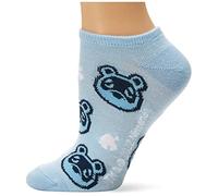 Nintendo Women's Animal Crossing 5 Pack No Show, Blue Grey Multi, Fits Sock Size 9-11 Fits Shoe Size 4-10.5