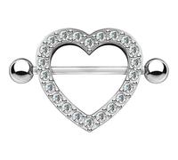 Nippelpiercing Herz Zirkonia