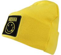 Nirvana Amplified Collection - Patch Beanie Mütze gelb
