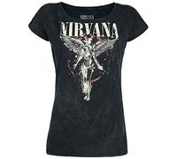 Nirvana Angel Frauen T-Shirt Charcoal XL 100% Baumwolle Band-Merch, Bands