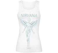 Nirvana Angel Frauen Top weiß 100% Baumwolle Band-Merch, Bands