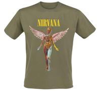 Nirvana Angel Männer T-Shirt grün XL 100% Baumwolle Band-Merch, Bands