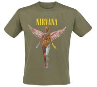 Nirvana Angel Männer T-Shirt grün XL 100% Baumwolle Band-Merch, Bands
