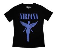 Nirvana Angelic Blau Mono Damen Skinny Fit T Shirt S
