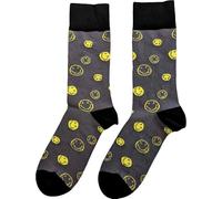 Nirvana Ankle Socken Mixed Smile Nue offiziell Herren Charcoal Grau (UK SIZE 7 - UK Size 7-11