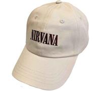Rock Off officially licensed products Nirvana Baseball Cap Text Logo Band in Utero Nue offiziell Sand One Size