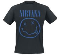 Nirvana Blue Logo T-Shirt schwarz in XXL