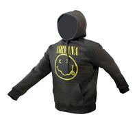 Nirvana Classic Smiley Logo Kapuzenpullover Pullover Anthrazitgrau - Offizielles Merchandise S Grau