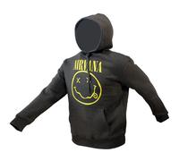 Nirvana Classic Smiley Logo Kapuzenpullover Pullover Anthrazitgrau - Offizielles Merchandise XL Grau