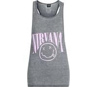 Nirvana Curved Logo Top dunkelgrau meliert in L