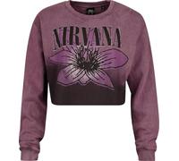 Nirvana Flower Frauen Sweatshirt Bordeaux L 60% Baumwolle, 40% Polyester Band-Merch, Bands