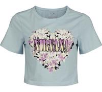 Nirvana Flower Heart T-Shirt blau in S