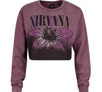 Nirvana Flower Sweatshirt bordeaux in XXL
