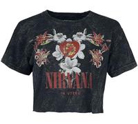 Nirvana Flowers Frauen T-Shirt Charcoal XXL 100% Baumwolle Band-Merch, Bands