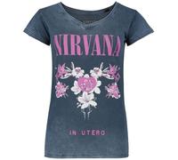 Nirvana Flowers T-Shirt navy in M