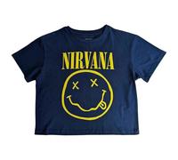 Nirvana Gelb Grunge Face Flower Sniffin Crop Top T Shirt XL