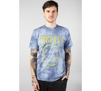 Nirvana - Happy Face Blue Stroke - T-Shirt - Blau - S - 60% Baumwolle, 40% Polyester Blau S
