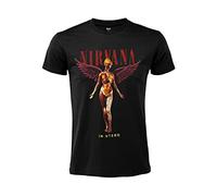 Nirvana im Mutterleib T-Shirt offizieller Mantel schwarz Baumwolle Unisex Erwachsener Junge, schwarzes, S