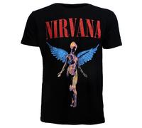 Nirvana In Utero Angelic T-Shirt - Offizielles Nirvana Merch | Pop-Merchandise M Schwarz
