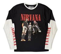 Nirvana In Utero Band Photo Layered Long Sleeve T Shirt XL