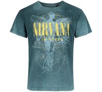 Nirvana In Utero Dye Männer T-Shirt türkis 100% Baumwolle Band-Merch, Bands