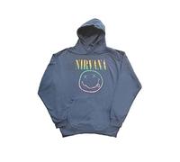 Nirvana Kapuzenpullover Sorbet Ray Smile Band Logo offiziell Unisex Türkis XXL