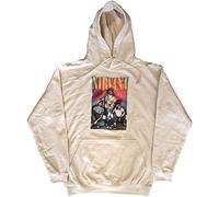 Nirvana Kapuzenpullover Trapper Hat Mono Band Logo Nue offiziell Unisex Sand L