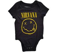 Nirvana Kids Baby Grow: Yellow Smiley - 0 - 3 Months - Black