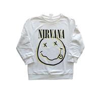 Nirvana Kids Sweatshirt Inverse Smile Band Logo Nue offiziell Weiß 6-8 Years