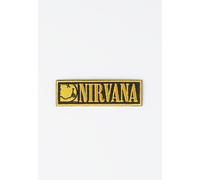 Nirvana - Logo & Happy Face - Aufnäher - Schwarz - Onesize - 100% Polyester Schwarz Onesize