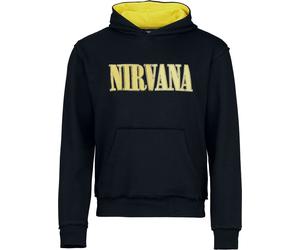 Nirvana Logo Kapuzenpullover schwarz gelb in 5XL