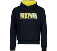 Nirvana Logo Männer Kapuzenpullover schwarz/gelb 4XL 80% Baumwolle, 20% Polyester Band-Merch, Bands