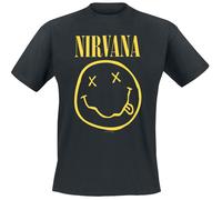 Nirvana Smiley Männer T-Shirt schwarz 5XL 100% Baumwolle Band-Merch, Bands