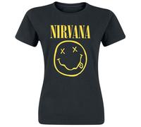 Nirvana Logo Frauen T-Shirt schwarz S 100% Baumwolle Band-Merch, Bands