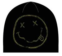 Nirvana Mütze Beanie Grunge Smile Face Band Logo Distressed Nue offiziell One Size