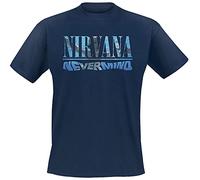 Nirvana Männer T-Shirt Nevermind – Navy, 100% Baumwolle, Band-Merch, Nachhaltigkeit – XL