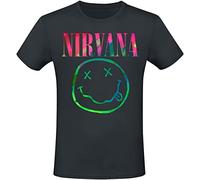 Nirvana Rainbow Logo T-Shirt schwarz in L