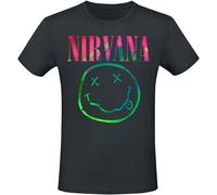 Nirvana Rainbow Logo T-Shirt schwarz in XL