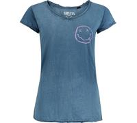 Nirvana Smile Logo T-Shirt blau in S