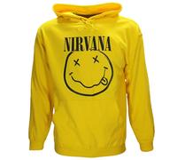 Nirvana Smiley Hoodie Pullover - Offizielles Merchandise XXL Gelb