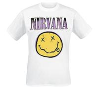 Nirvana T-Shirt Xerox Smiley Pink White XL