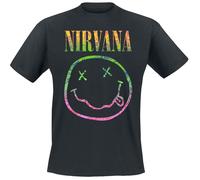 Nirvana - Sorbet Ray Smiley - - T-Shirts Schwarz Medium