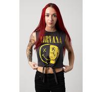 Nirvana - Spliced Smiley Knot Charcoal - Tank - Grau - XL - 100% Baumwolle,Jersey Grau XL